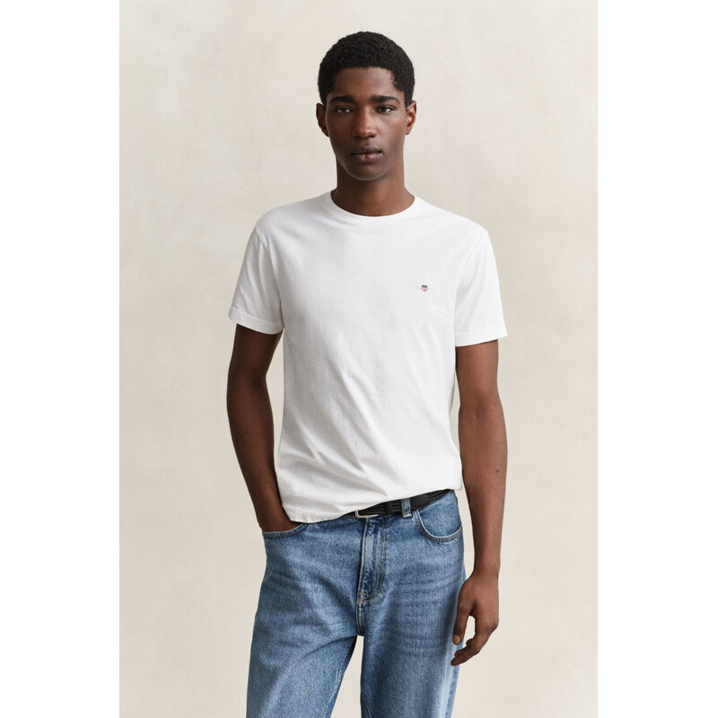 TRIČKO GANT SLIM SHIELD SS T-SHIRT WHITE
