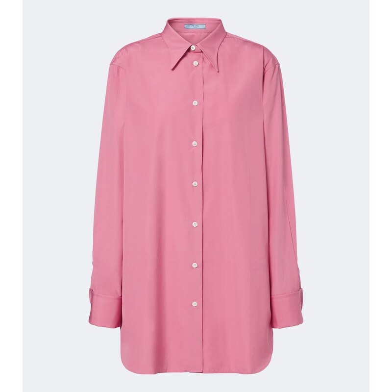 Prada Oversized cotton poplin shirt