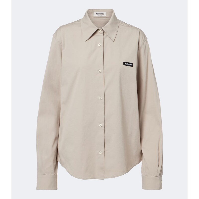 Miu Miu Cotton-blend poplin shirt