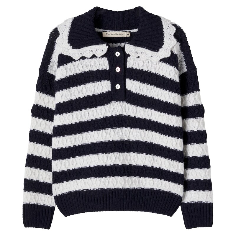 The New Society Reverie striped polo sweater