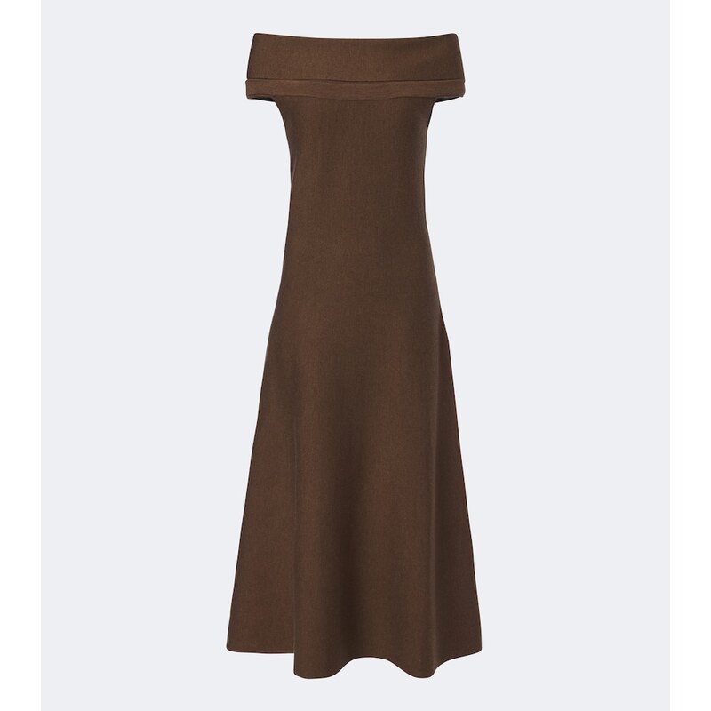 Simkhai Camilla off-shoulder wool midi dress