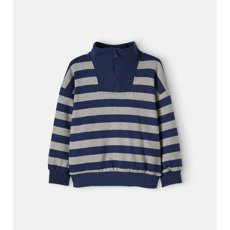 Cozmo Alexis striped cotton-blend sweater