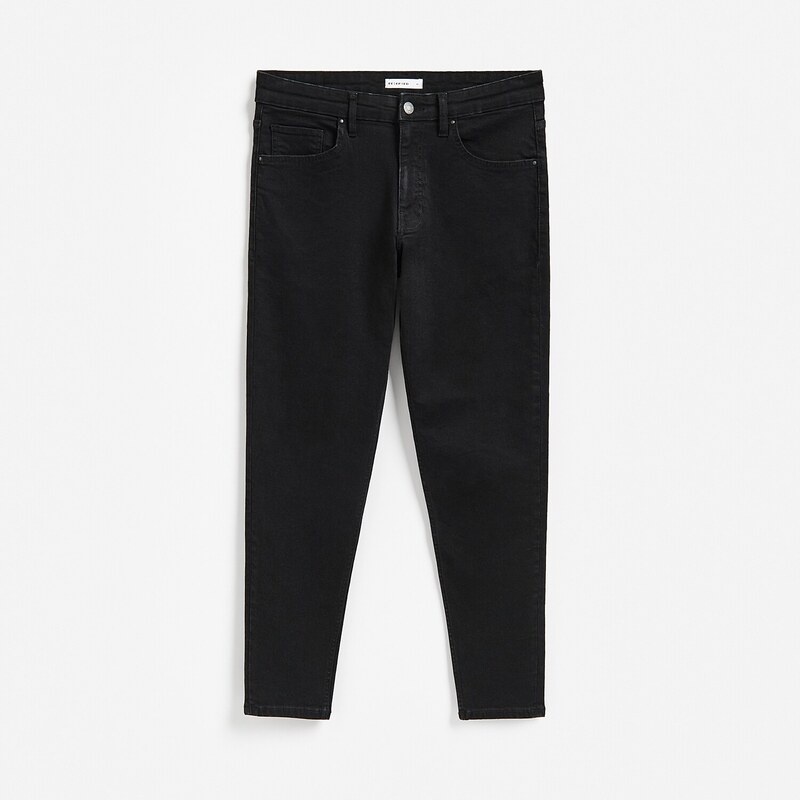 Reserved - Džíny skinny se sepraným efektem - černý