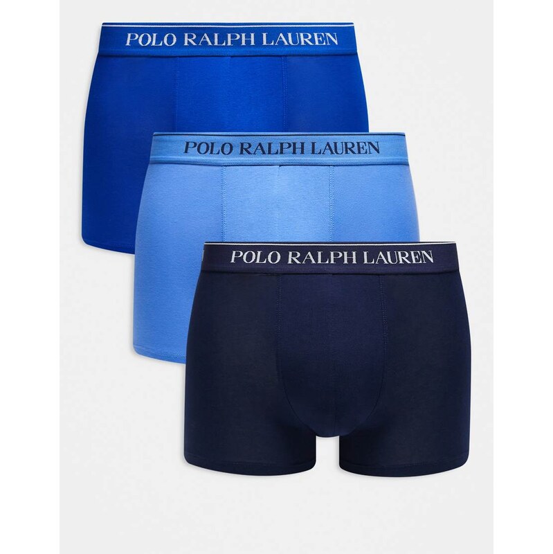 Polo Ralph Lauren classic 3 pack trunks in blue multi