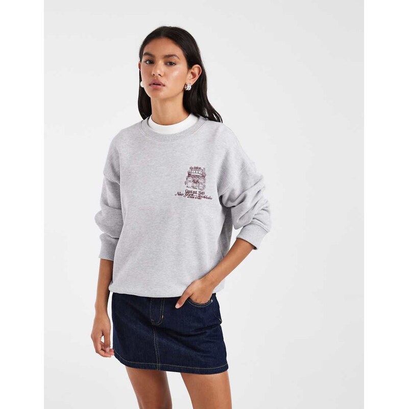 Gant logo sweatshirt in grey