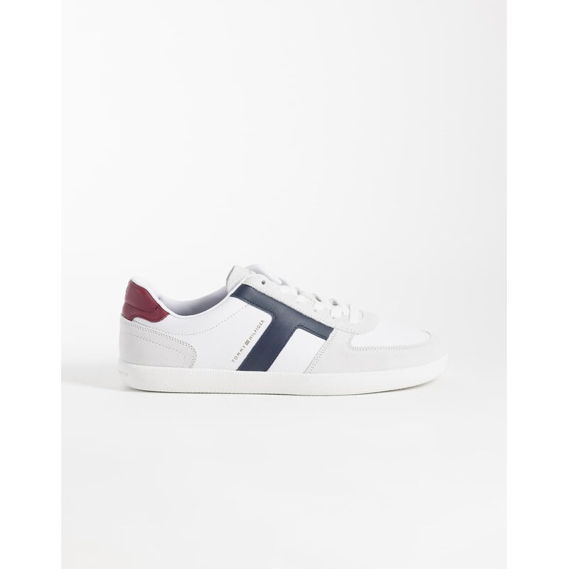 Tommy Hilfiger Tribeca real premium leather trainers in white