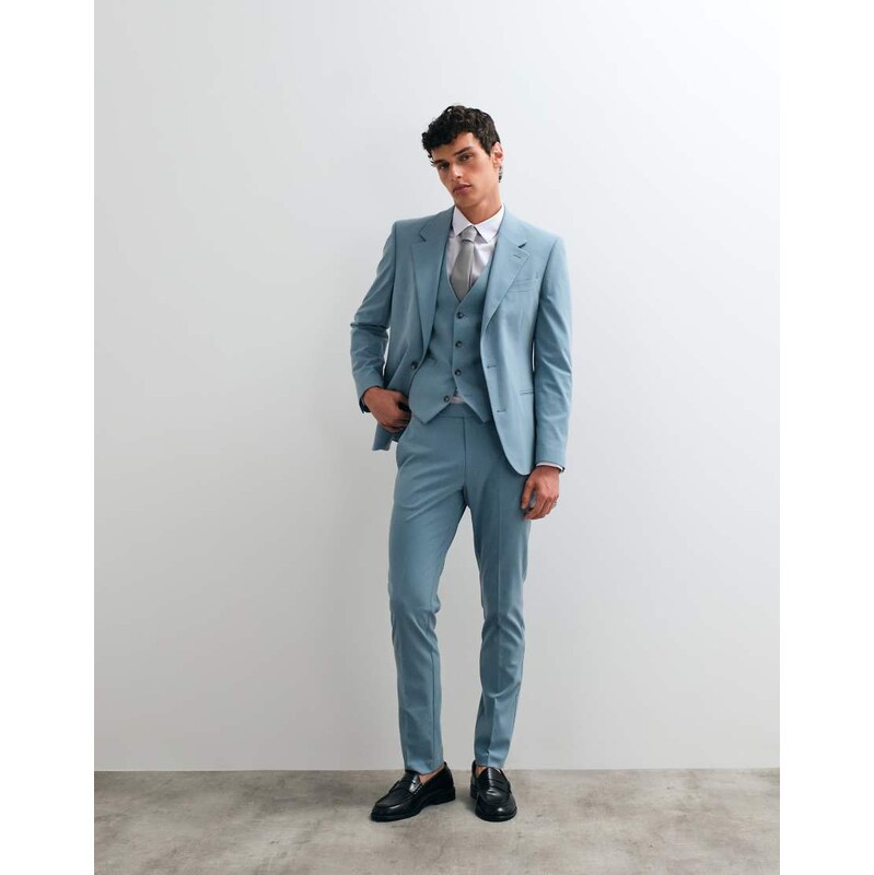 ASOS DESIGN skinny suit trousers in light blue