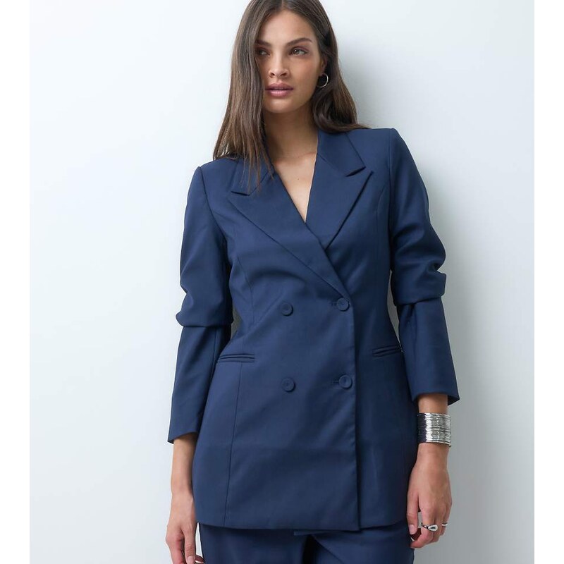 Vero Moda Tall double breasted tailored blazer co-ord in navy