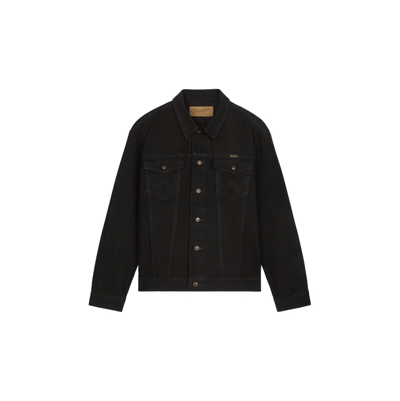 WRANGLER Přechodná bunda černá džínovina