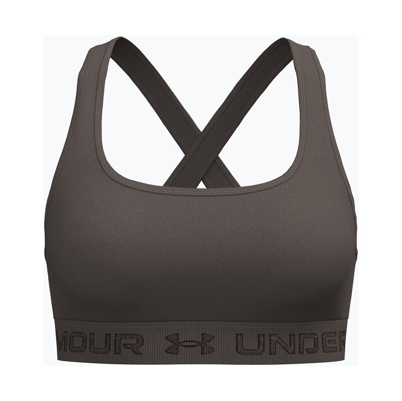 Sportovní podprsenka Under Armour Crossback Mid peppercorn/kona