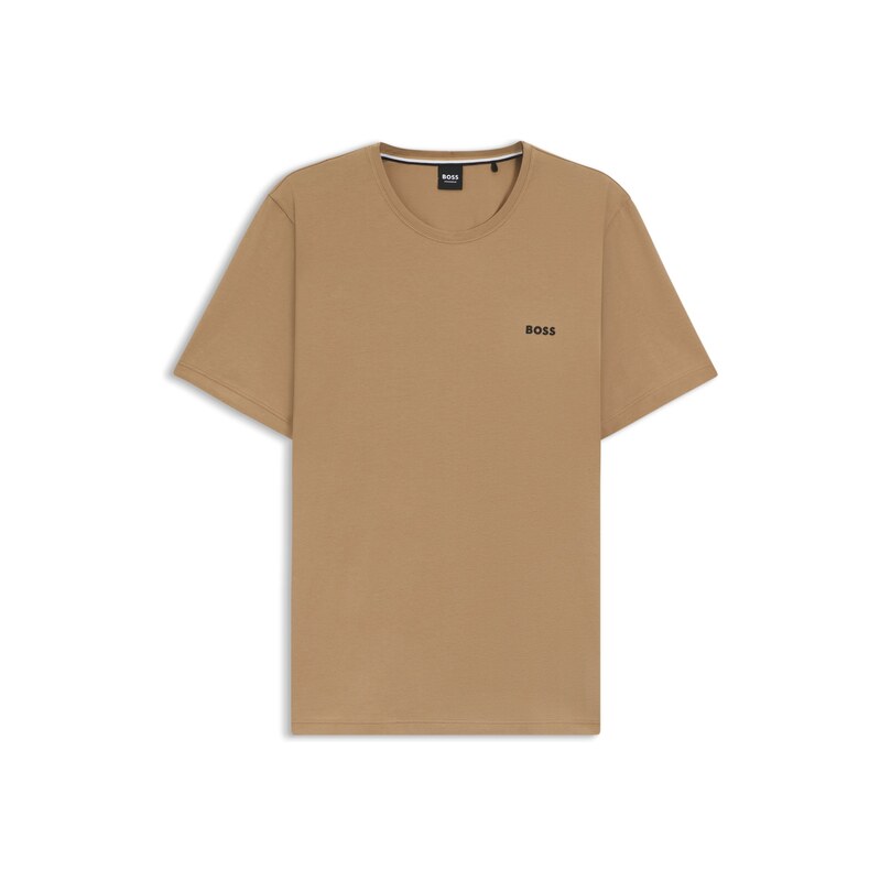 BOSS Logo-embroidered T-shirt in stretch cotton