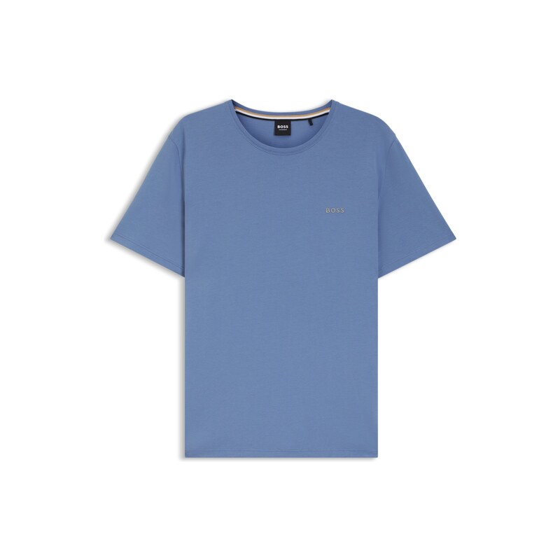 BOSS Logo-embroidered T-shirt in stretch cotton