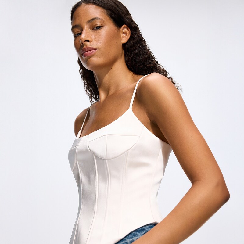 Reserved - LADIES` TOP - krémová