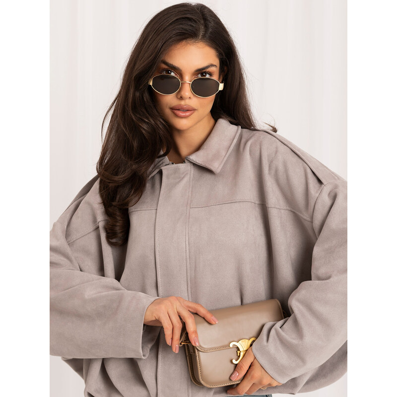 Italy Moda Šedá dámská bomber bunda
