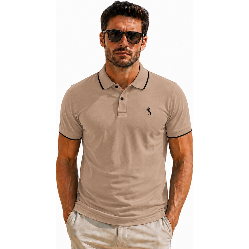 Lion Pánské polo triko Light Brown