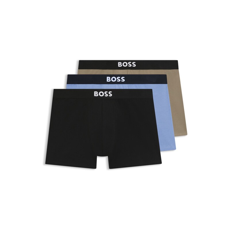BOSS ONE three-pack of logo-waistband boxer briefs