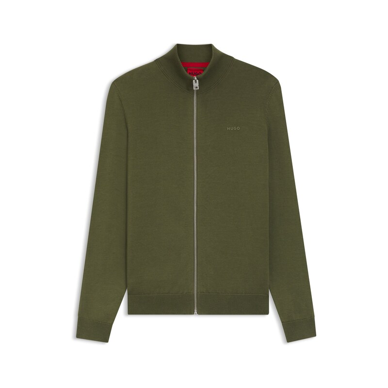 HUGO Knitted-cotton jacket
