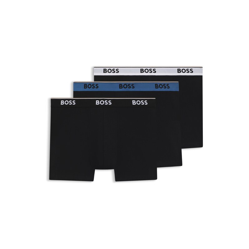 BOSS Three-pack of stretch-cotton logo-waistband boxer briefs