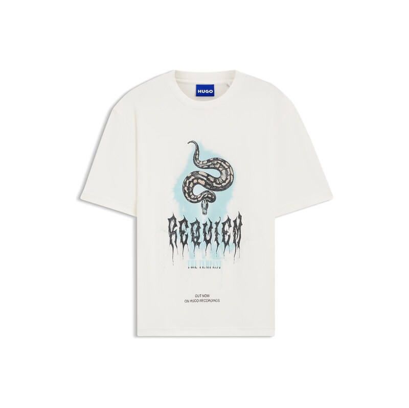 HUGO Cotton-jersey T-shirt with logo artwork