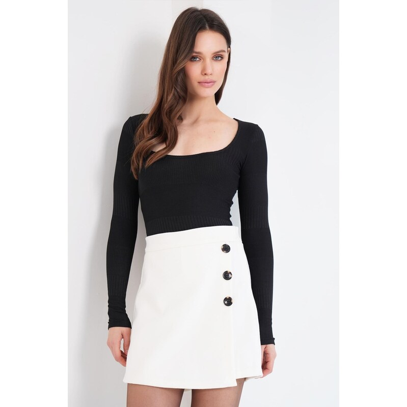 Trend Alaçatı Stili Tričkové body černá