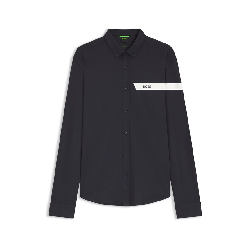 BOSS Regular-fit shirt in cotton jersey