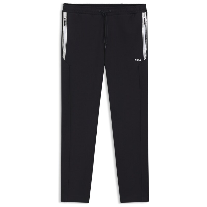 BOSS Drawstring trousers in cotton-blend jersey