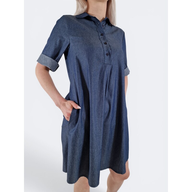Vanessa Dámské tunikové denim šaty