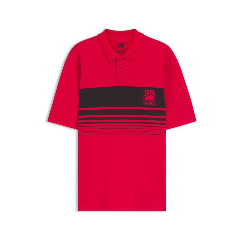 HUGO x RB piqué polo shirt with bull motif