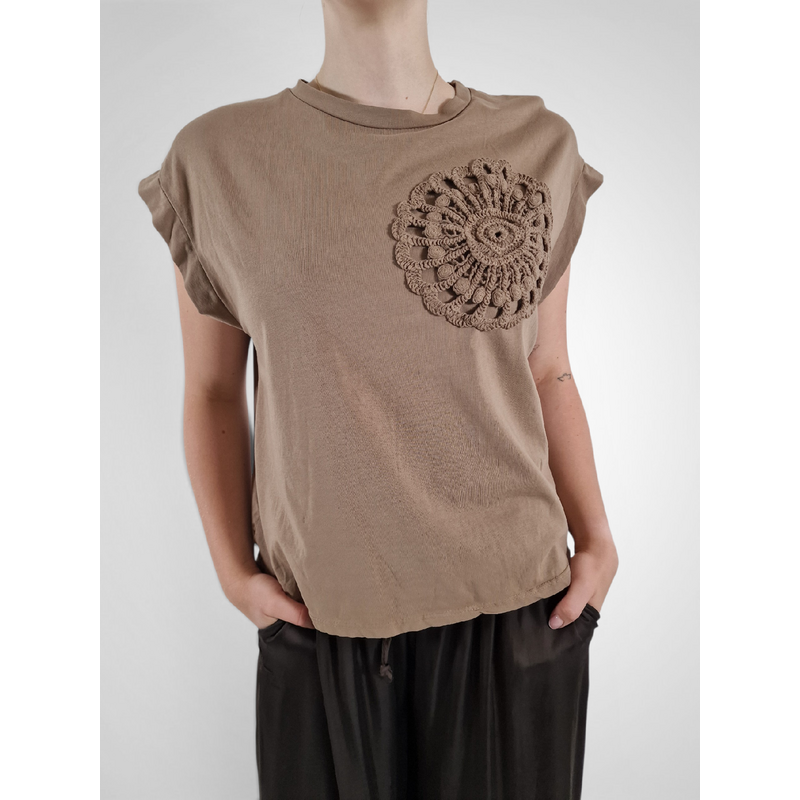 Naiif Dámské tričko top boho styl oversize