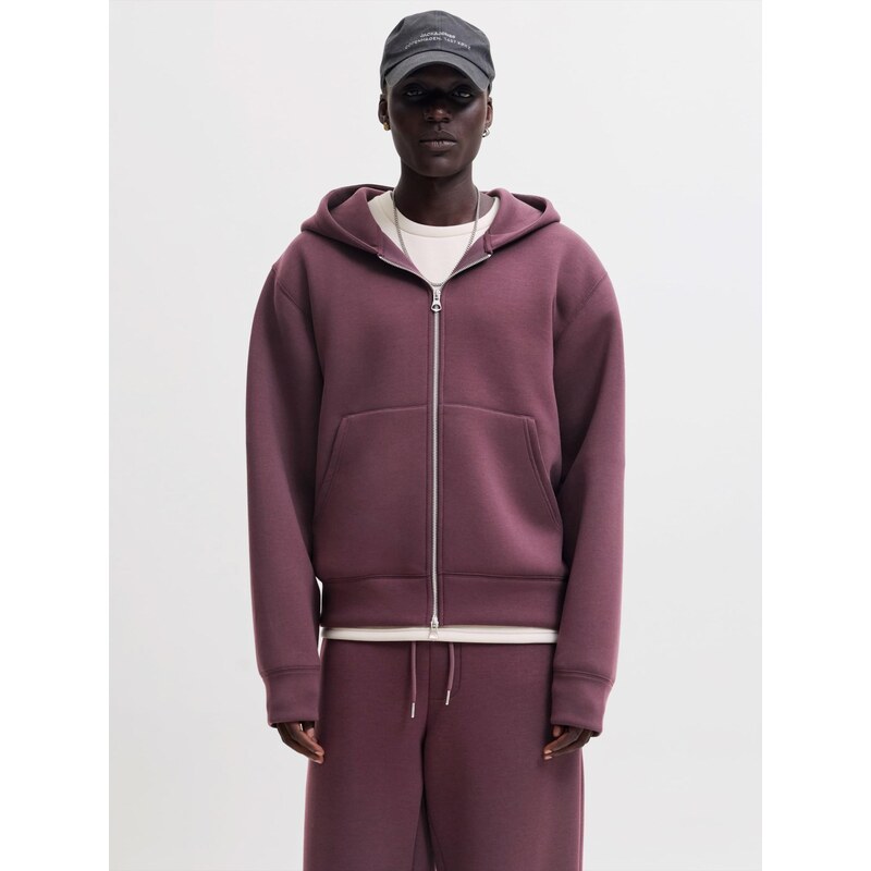 JACK & JONES Mikina JCOLEGACY burgundská červeň