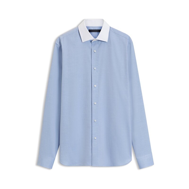 BOSS BY BECKHAM slim-fit shirt with contrast collar