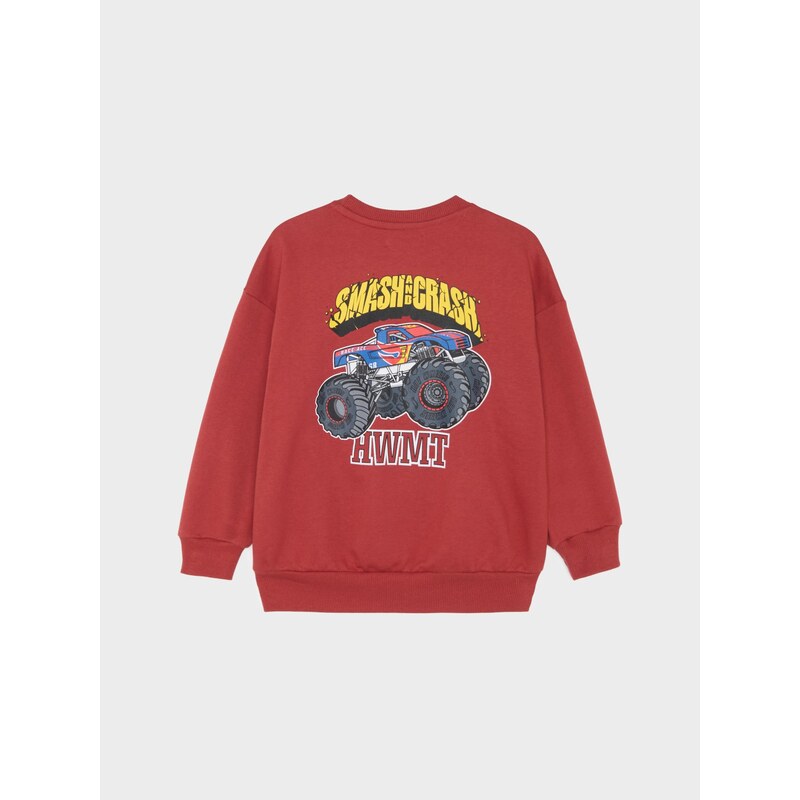 Sinsay - Bavlněná mikina crewneck volného střihu s potiskem