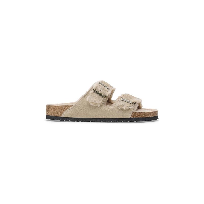 Birkenstock Semišové pantofle Arizona Shearling
