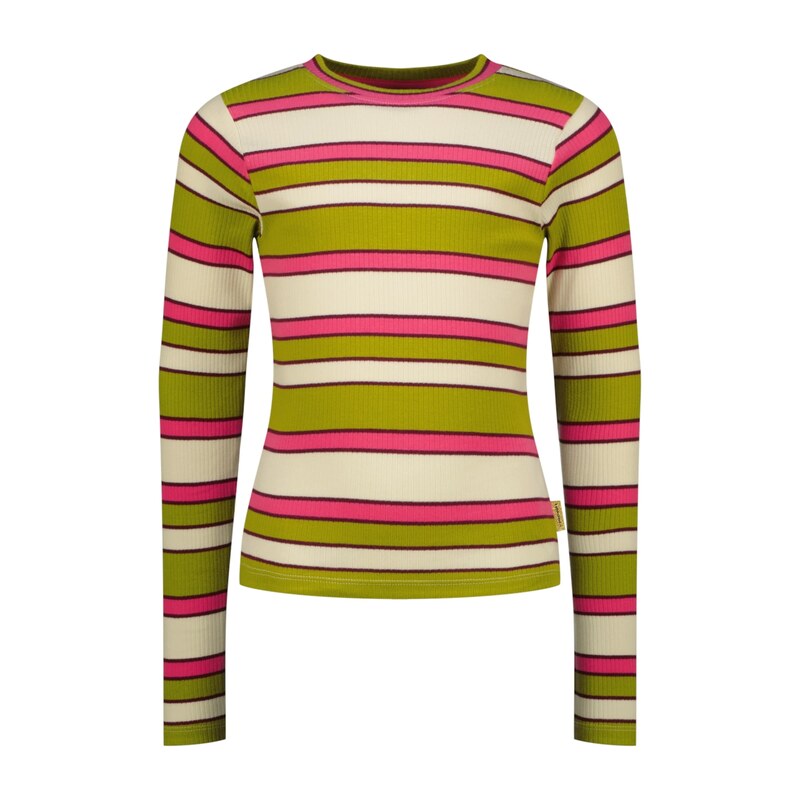VINGINO Tričko olivová / pink / barva bílé vlny