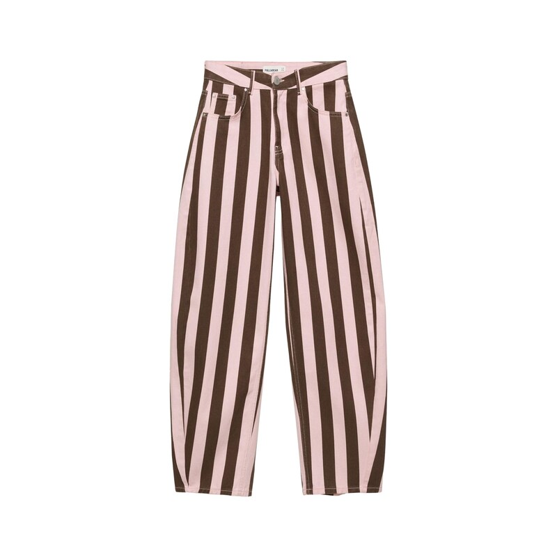 Pull&Bear Džíny hnědá / růže