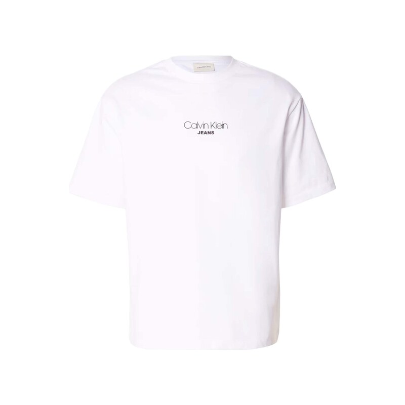 Calvin Klein Jeans Tričko černá / bílá