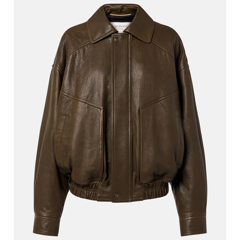 Saint Laurent Leather bomber jacket