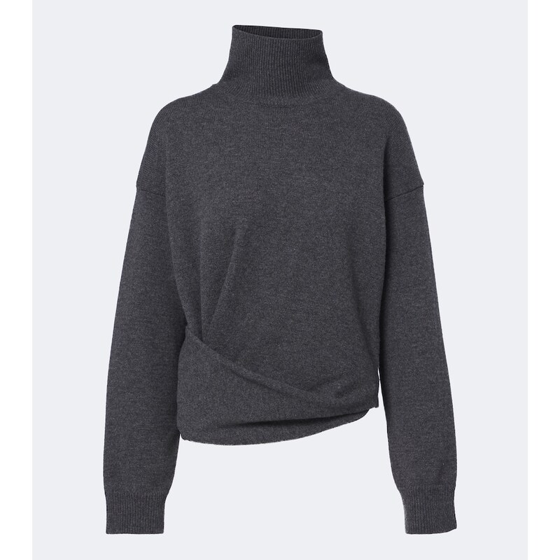 Róhe Draped wool and cashmere turtleneck sweater