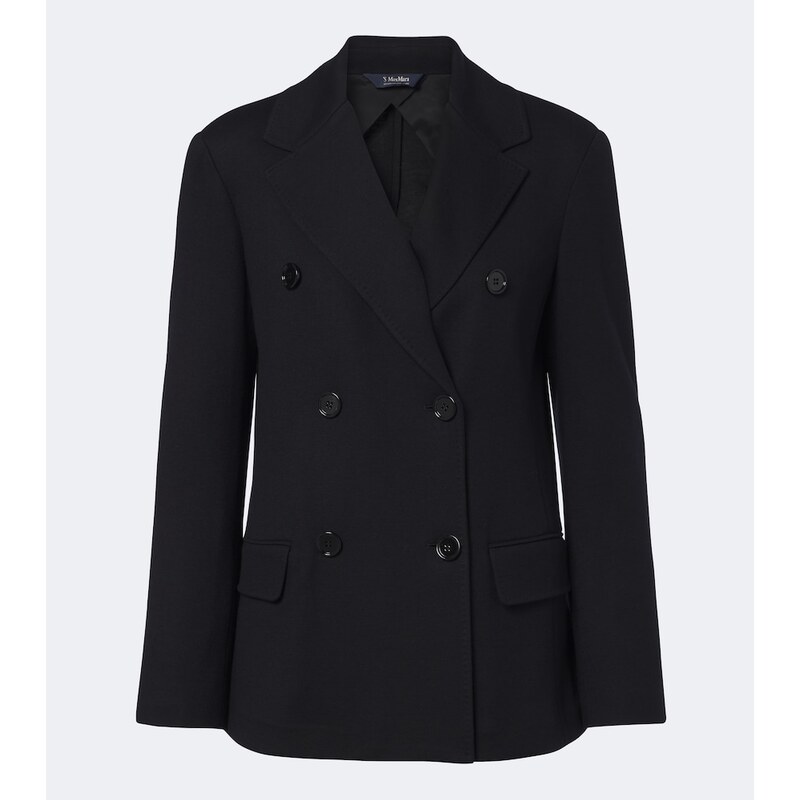 S Max Mara Wool and cotton-blend jersey blazer