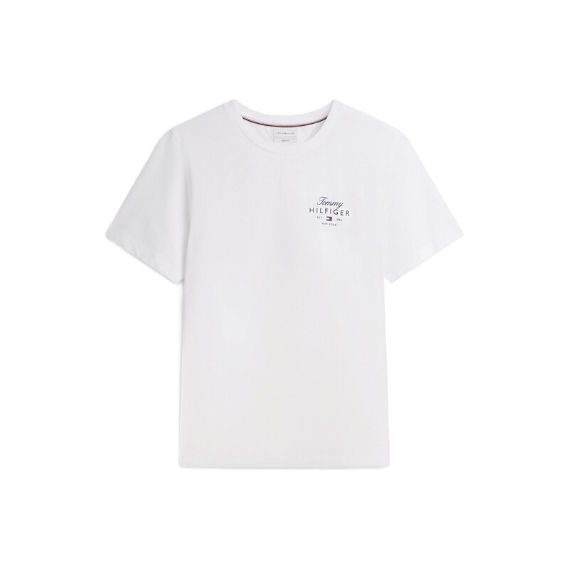 TOMMY HILFIGER Tričko Logo černá / bílá