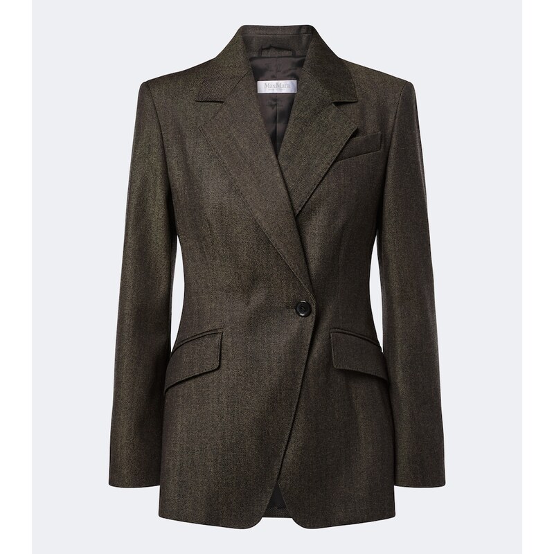 Max Mara Double-breasted virgin wool blazer