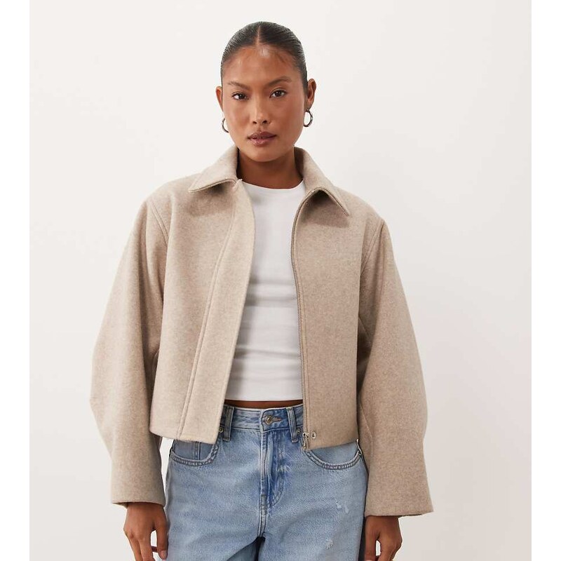 ASOS Petite ASOS DESIGN Petite formal top collar cropped jacket