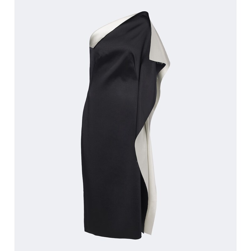 Róhe Draped one-shoulder satin cocktail dress