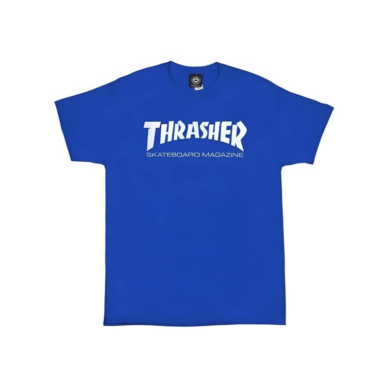 THRASHER Tričko SKATE MAG královská modrá