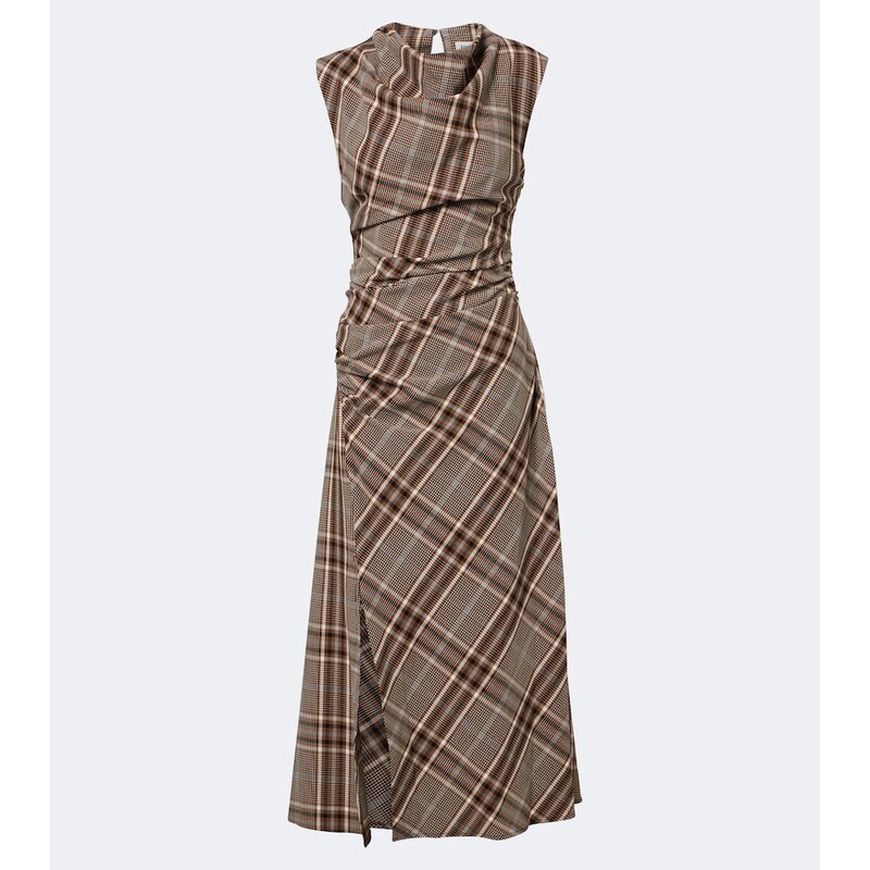 Simkhai Burke draped plaid midi dress