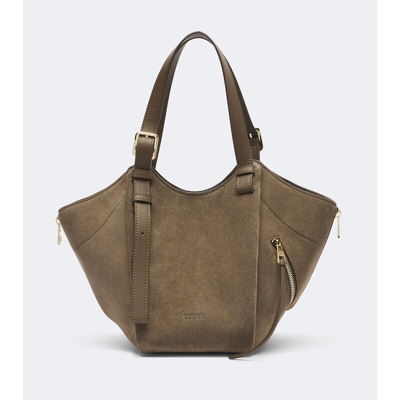 Loewe Hammock Flip Medium suede tote bag
