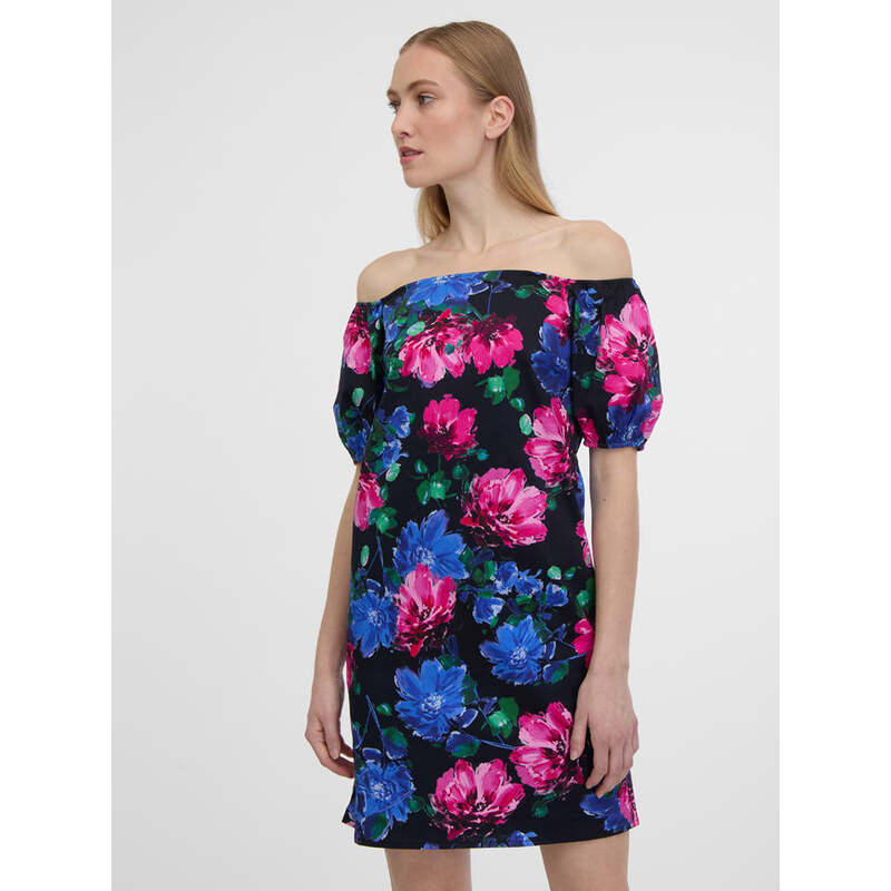 Šaty orsay Schwarz/ Blau/ Pink 9381455