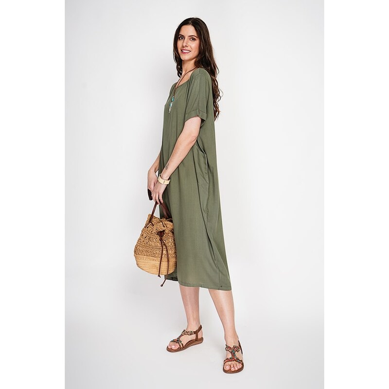 Šaty Le Jardin du Lin Khaki 8462650