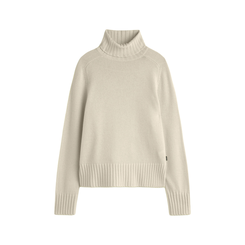 Ecoalf Vlněný rolák Caqui Bone Melange XS
