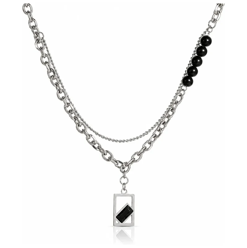 Impress Jewelry Vrstvený náhrdelník s korálky a geometrickým